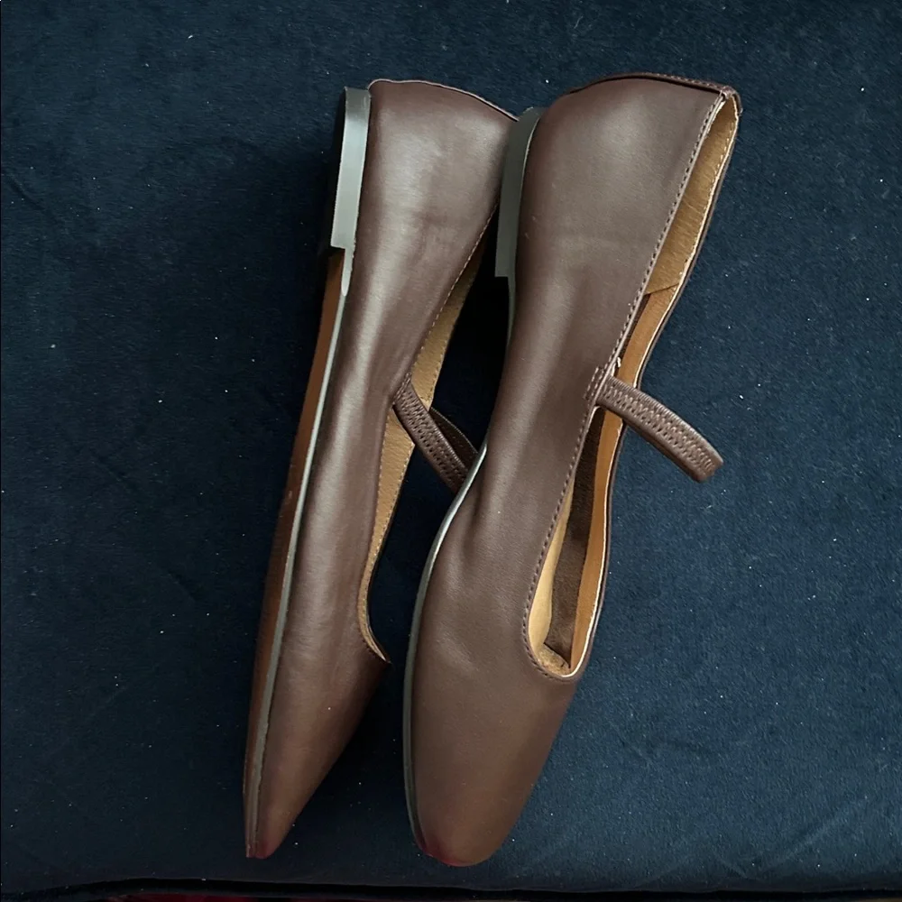 Like New Madewell Greta Mary Jane Flats Brown Size US8.5 - Picture 2 of 10